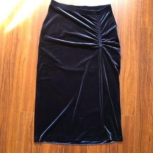 Small purple Lord & Taylor satin midi skirt